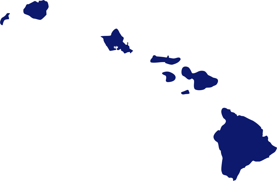 Map of the Hawaiʻi islands